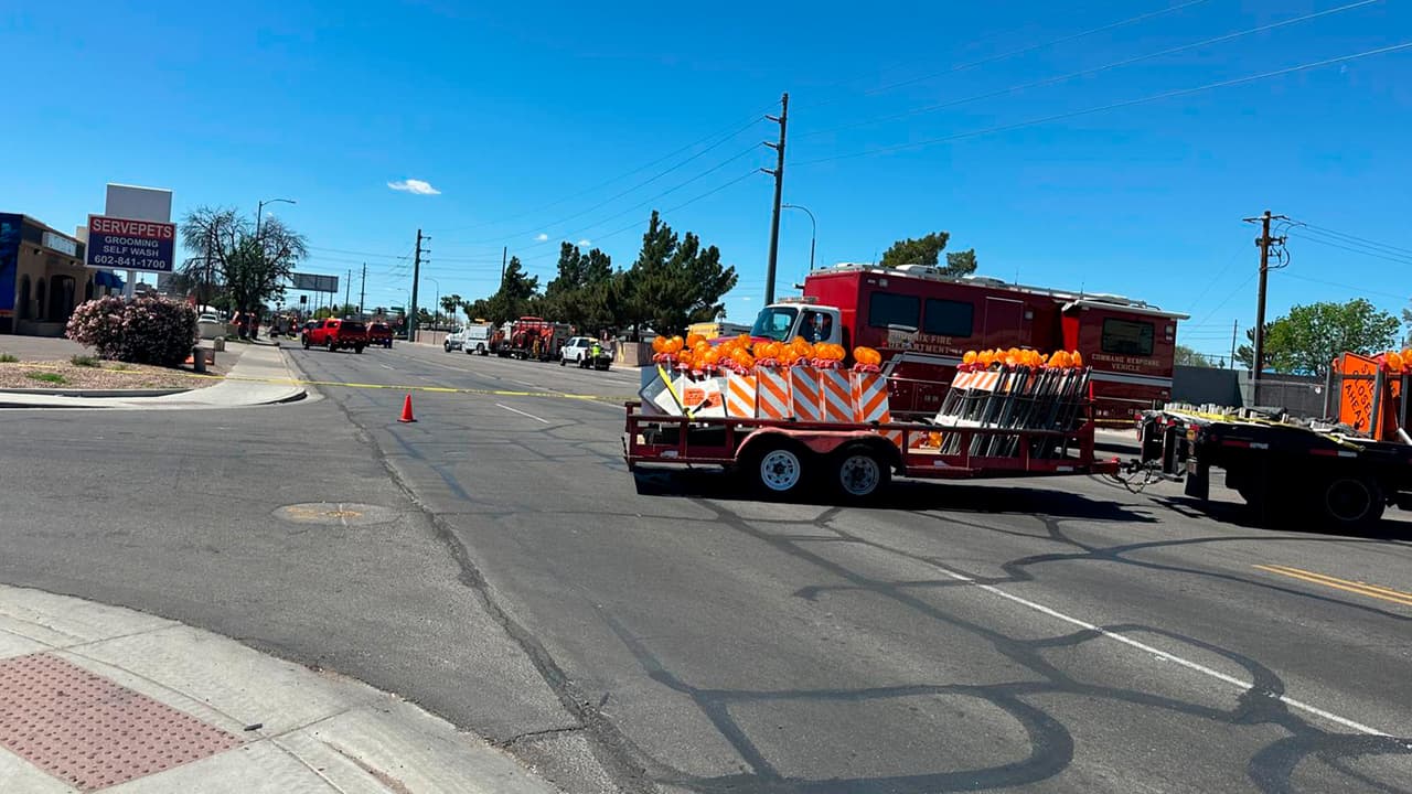 Accidente provoca una fuga de gas y obliga a evacuar al norte de Phoenix