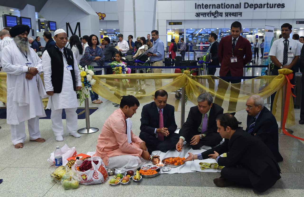 <b>16. Aeropuerto Internacional Indira Gandhi, </b>Nueva Delhi, India. 63,451,503 pasajeros en 2017. Su tráfico aumentó 14.1 % el último año. Ocupaba el puesto 22 en 2016.