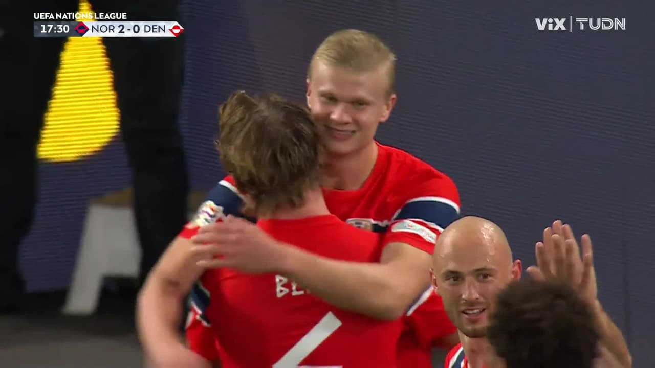 ¡Gol de Noruega! Aparece el Erling Haaland para ampliar la ventaja
