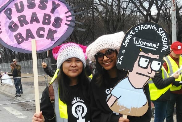 Detalles de la Marcha de las Mujeres en Chicago
