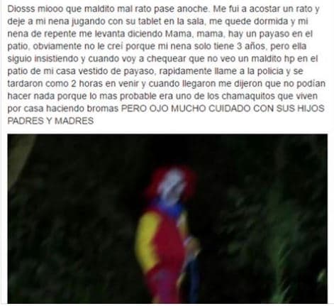 Supuesto avistamiento de payaso en el patio de una casa en Guaynabo