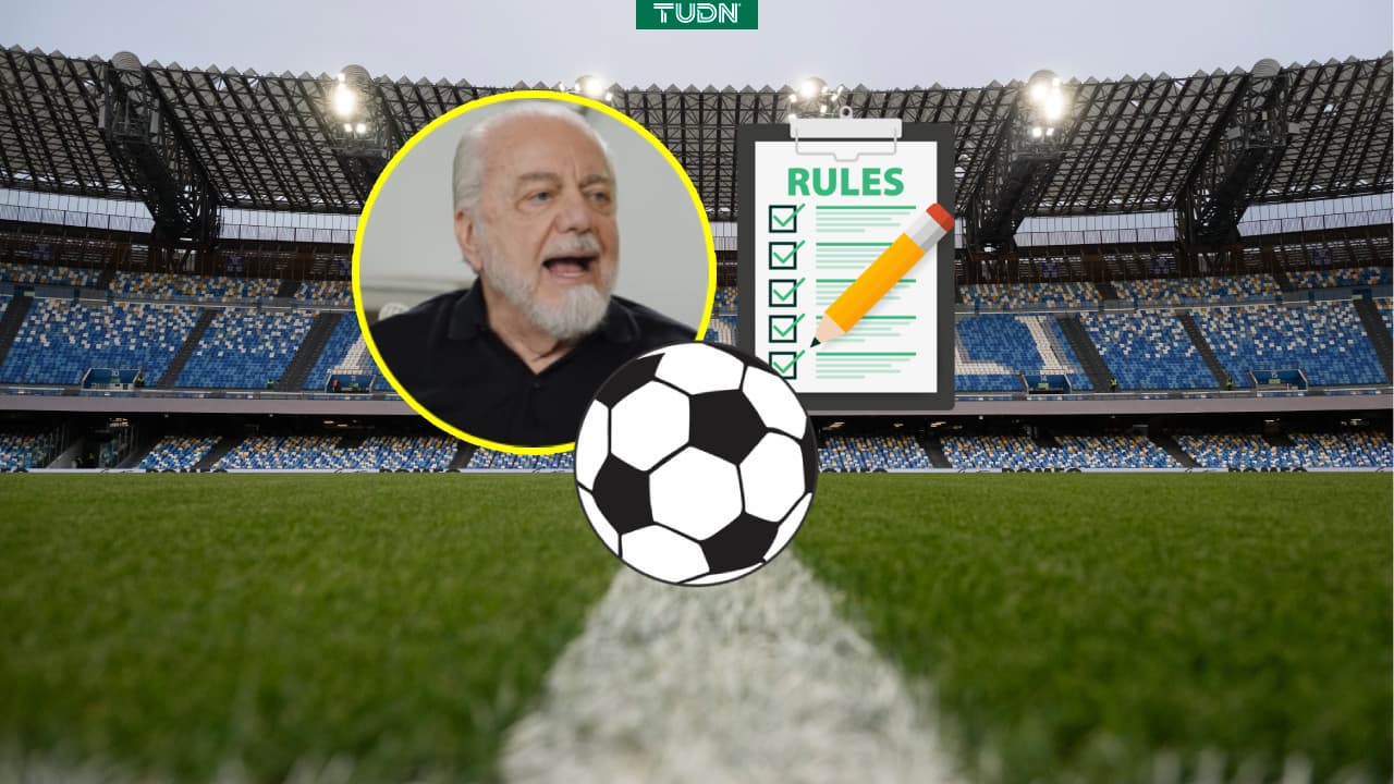 Presidente del Napoli quiere cambiar el futbol: tiempos de 25 minutos y nuevas reglas