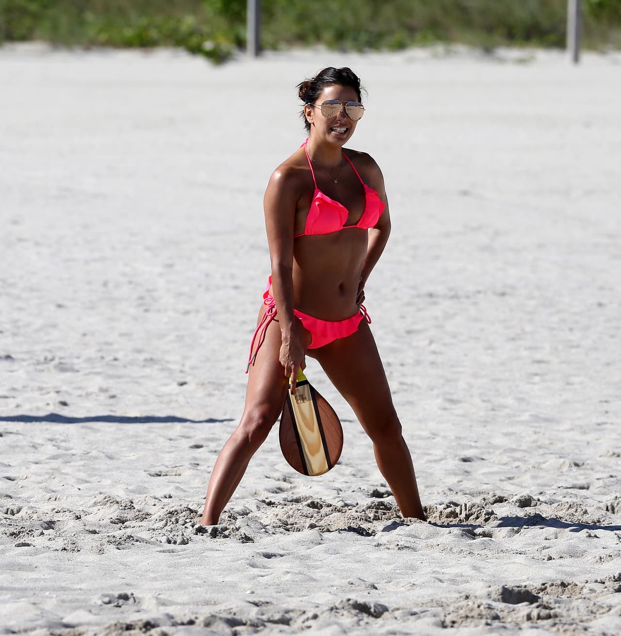 La actriz pasaba un día muy agradable en las playas de Miami junto a varias amigas.
