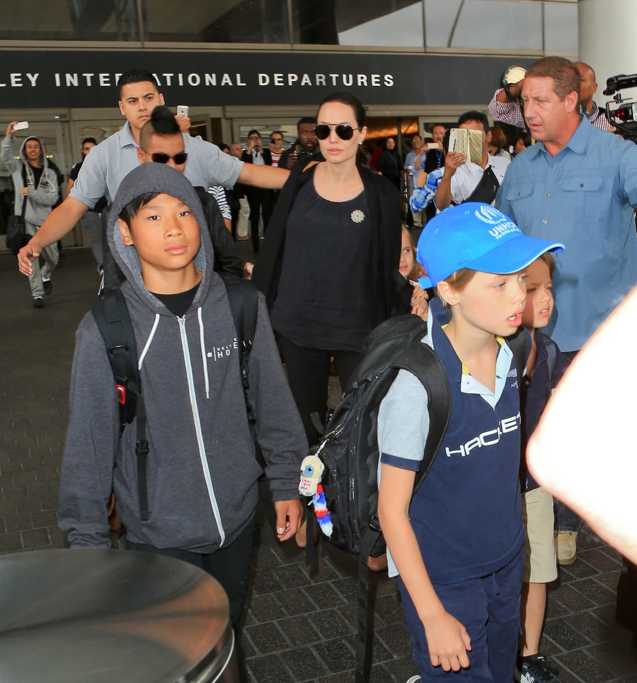 Pax Thien Jolie-Pitt también puso cara extraña.