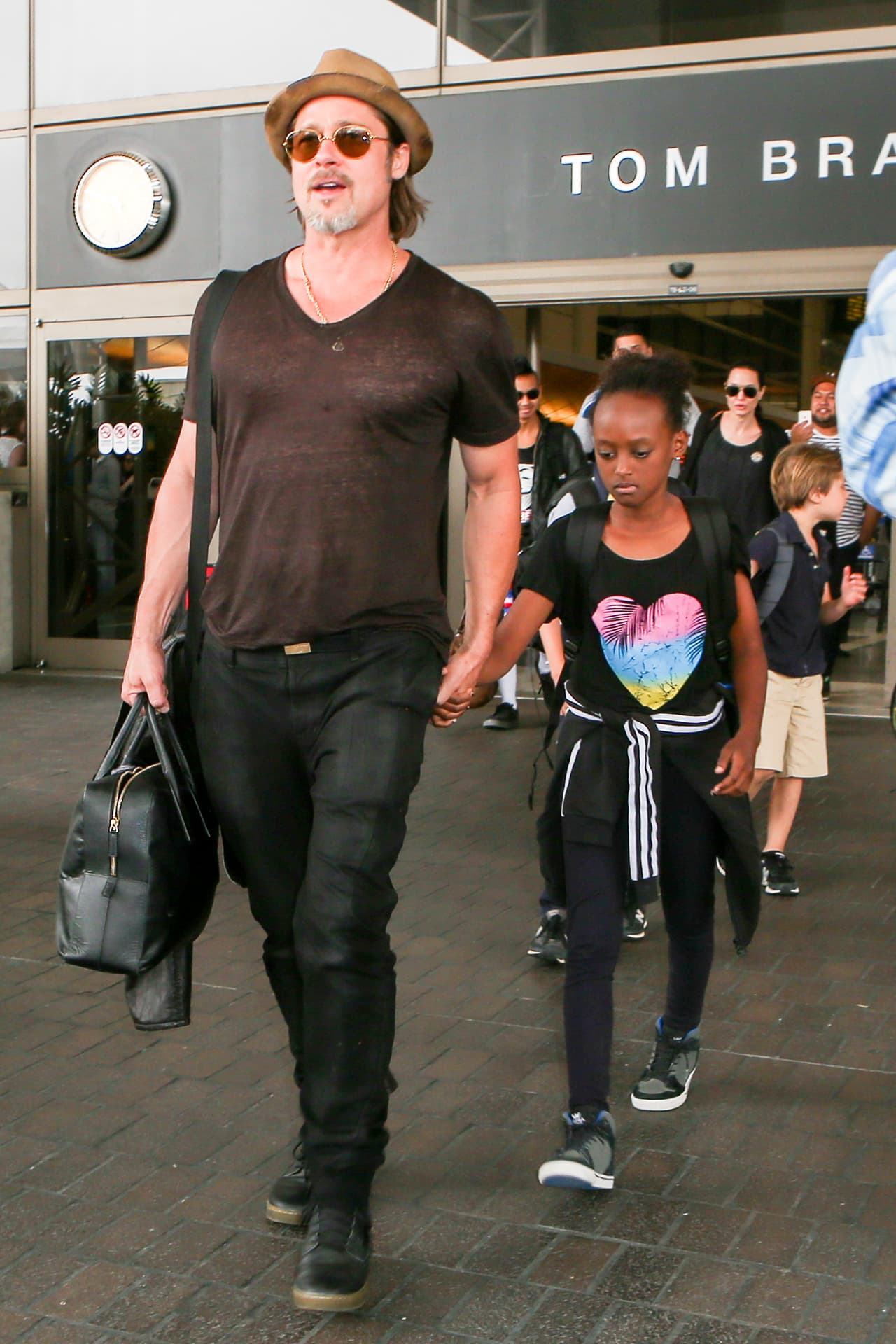 Aunque necesitó de la mano de papá para agarrar valor.