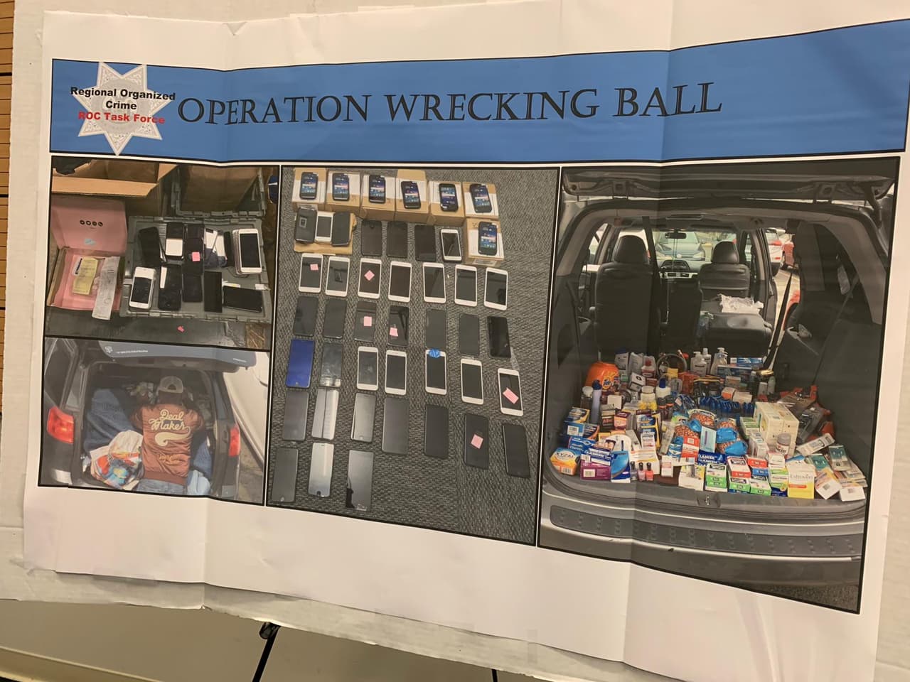 El operativo "bola demoledora" dejó como saldo 12 personas detenidas y el decomiso de mercancía robada con valor de $750,000.