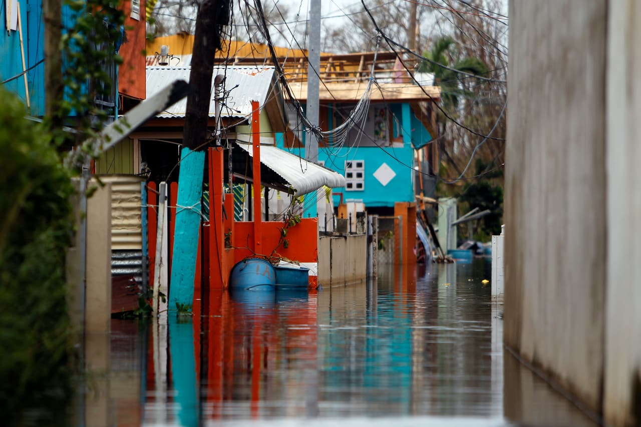 Viviendas del municipio Cataño afectadas por la inundación.