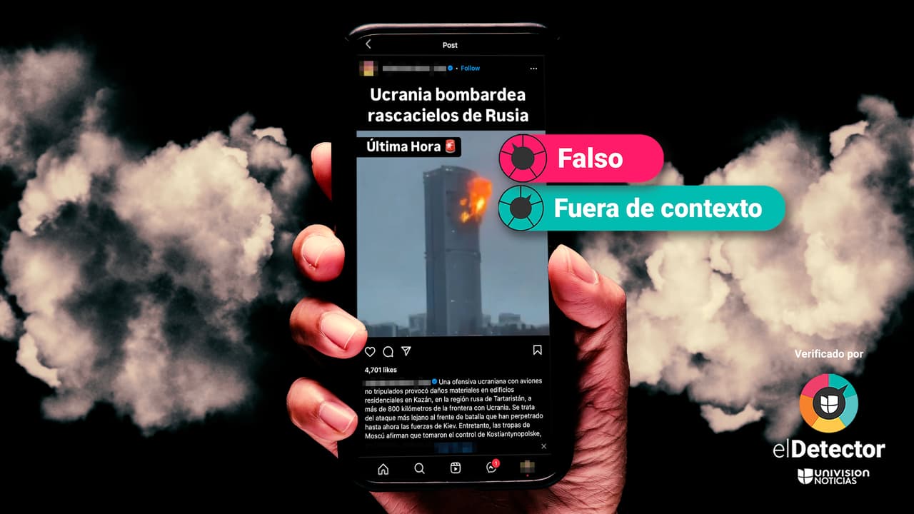 Esa fotografía de un rascacielos ruso en llamas NO es de “última hora”, como afirman en redes sociales: es de diciembre de 2024