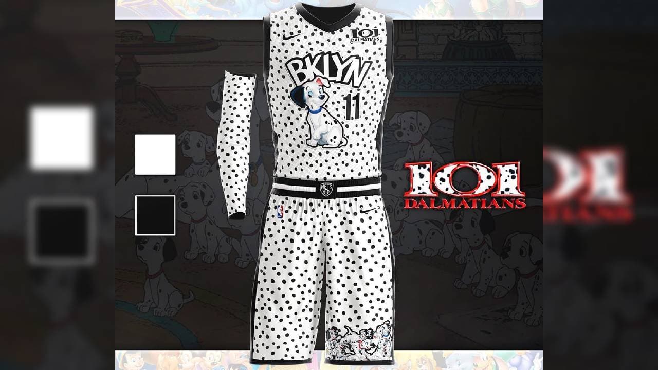 Los Brooklyn Nets, vestidos de los 'One Hundred and One Dalmatians' o '101 Dálmatas', lucen más elegantes que Cruella de Vil.