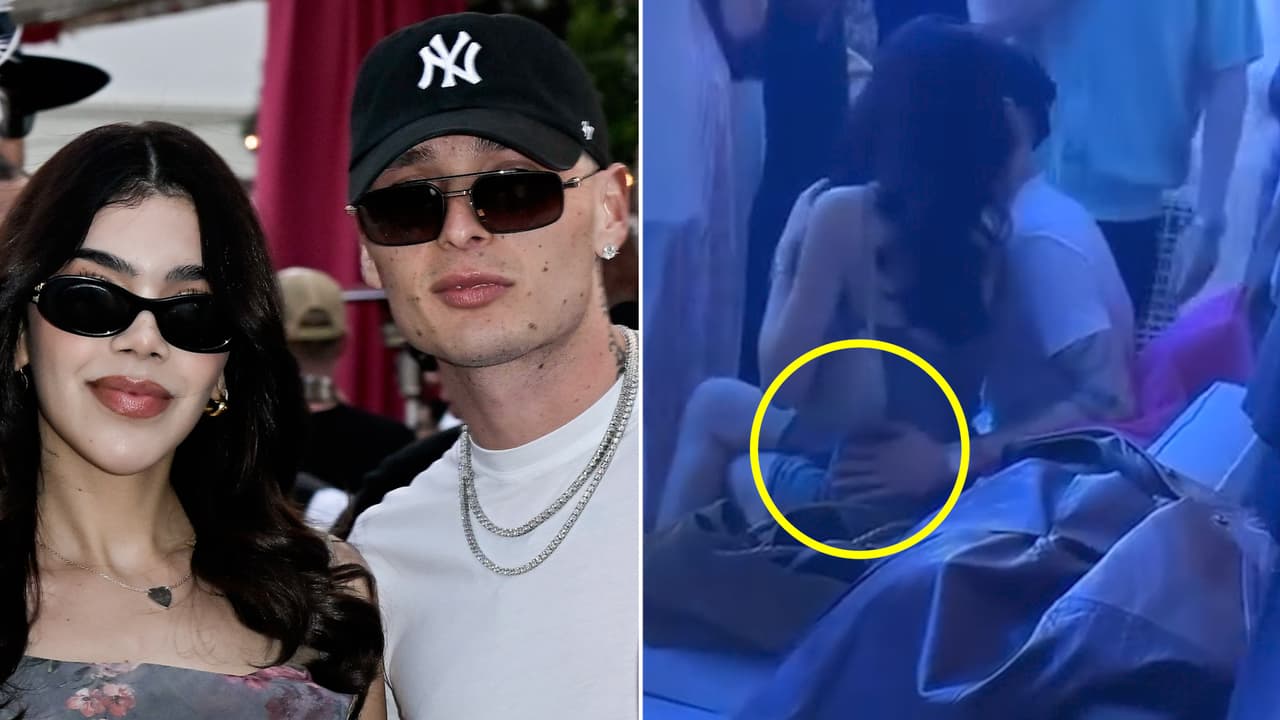 Cachan a Peso Pluma muy cariñoso con Kenia Os al aparecer juntos en Miami: video