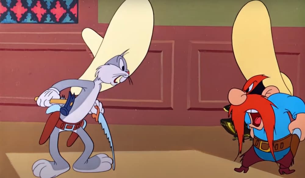 Bugs Bunny y Sam Bigotes