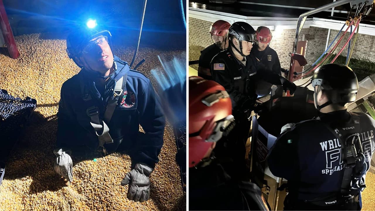 Rescatan de un contenedor de granos a un niño que estaba “enterrado” en maíz hasta la cabeza