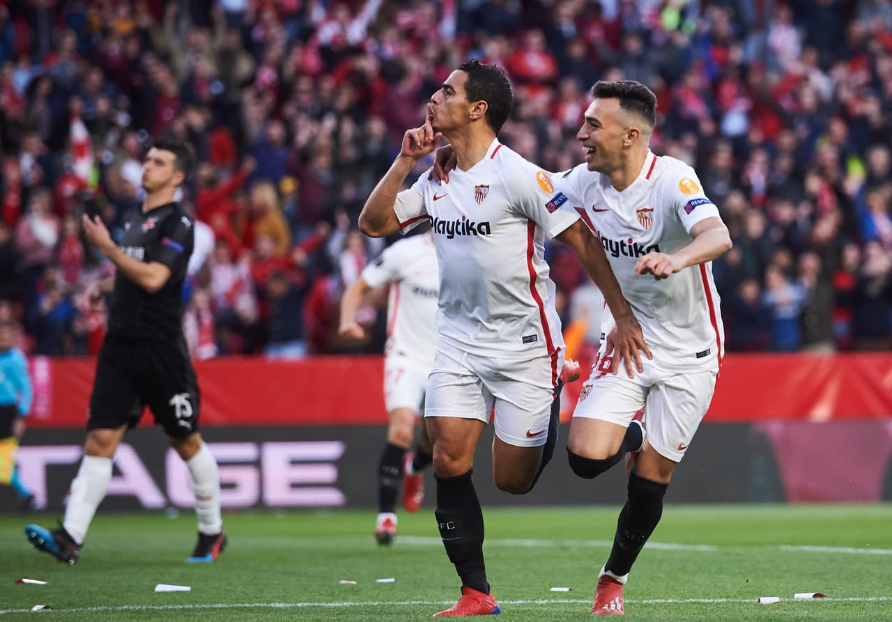 Y todo parecía darse para el objetivo. Tras una mala salida del Slavia, al minuto uno, Wissam Ben Yedder aprovechó para poner el primer gol del partido.