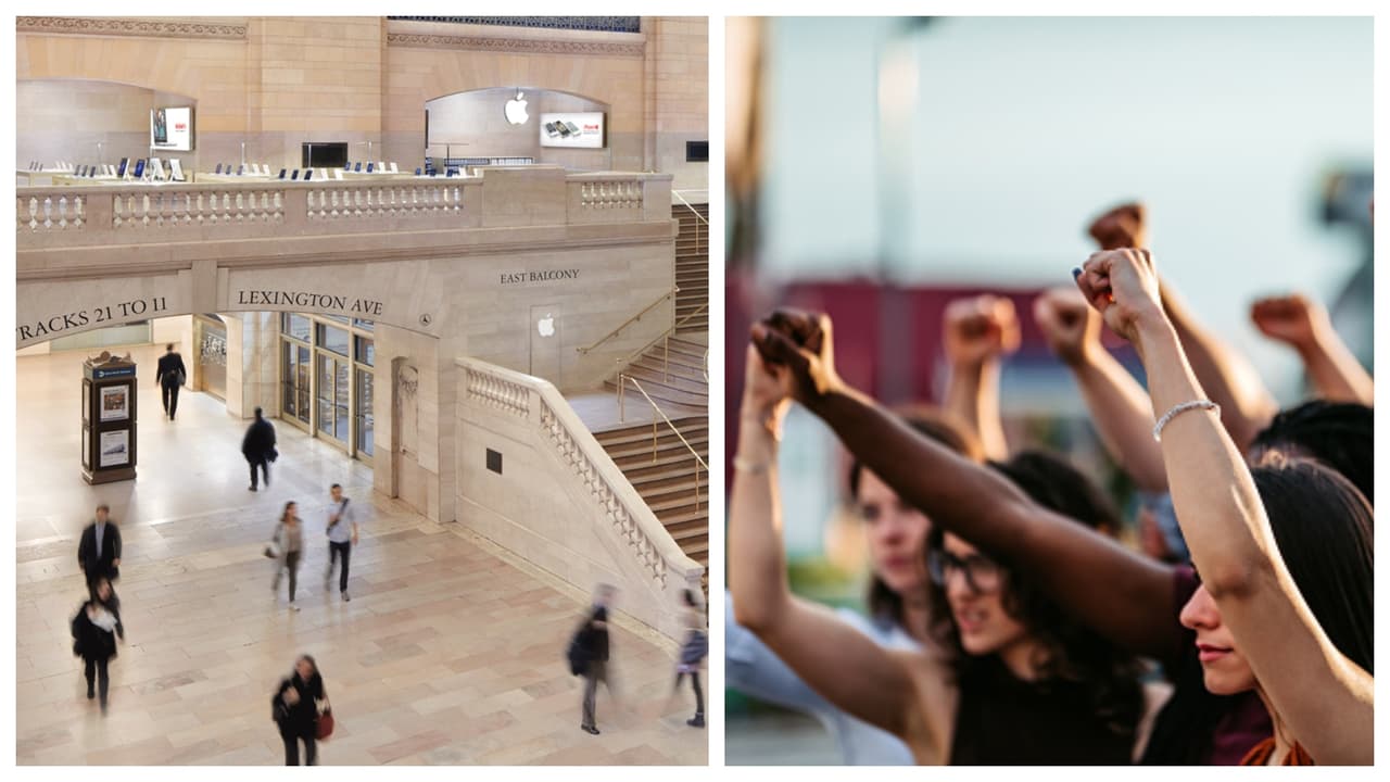 Trabajadores de Apple en Grand Central Terminal organizan sindicato. Quieren ganar $30 por hora