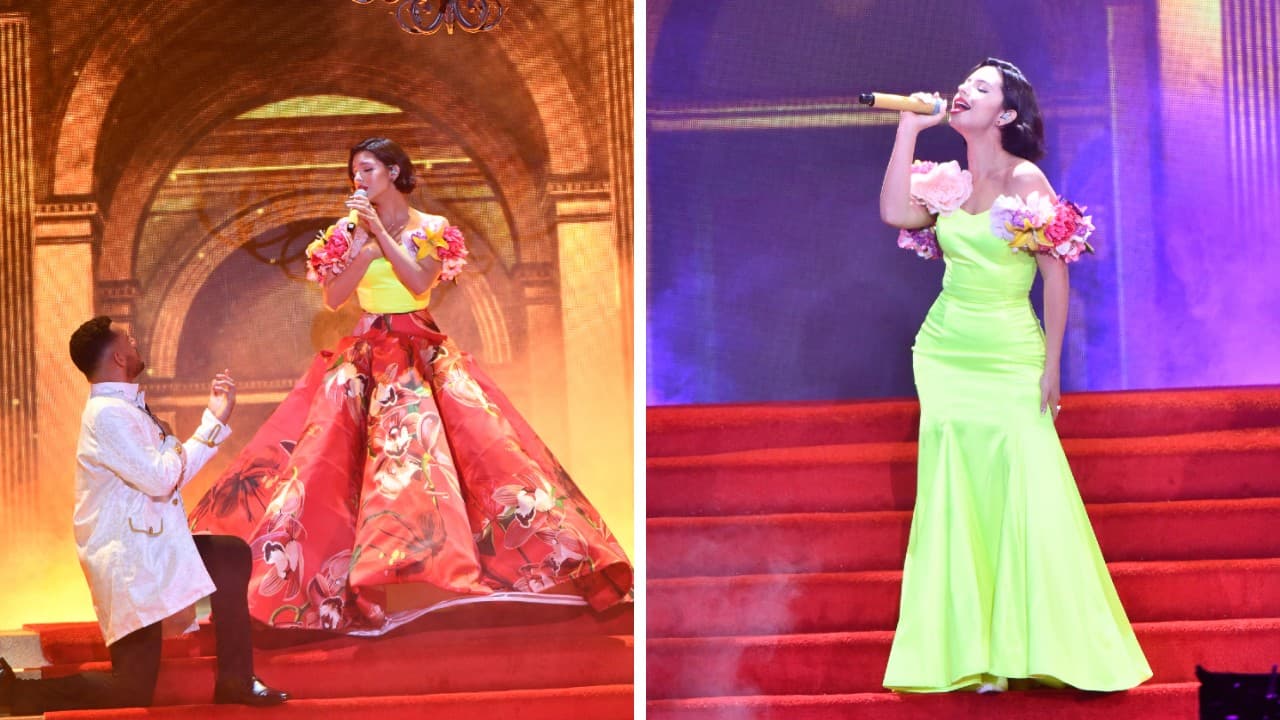 Ángela Aguilar usó dos vestuarios en su presentación de Premios Juventud 2022.