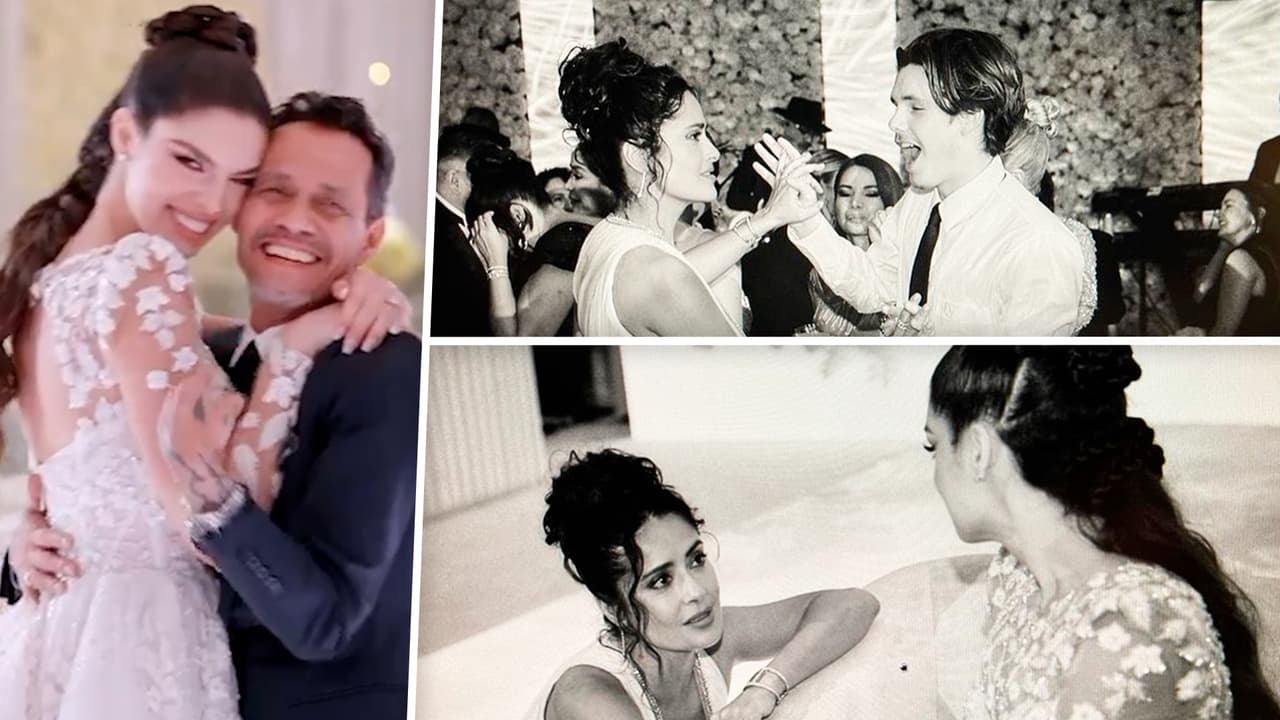 Las fotos inéditas de la boda de Marc Anthony: Salma Hayek a todo ritmo con el hijo de David Beckham