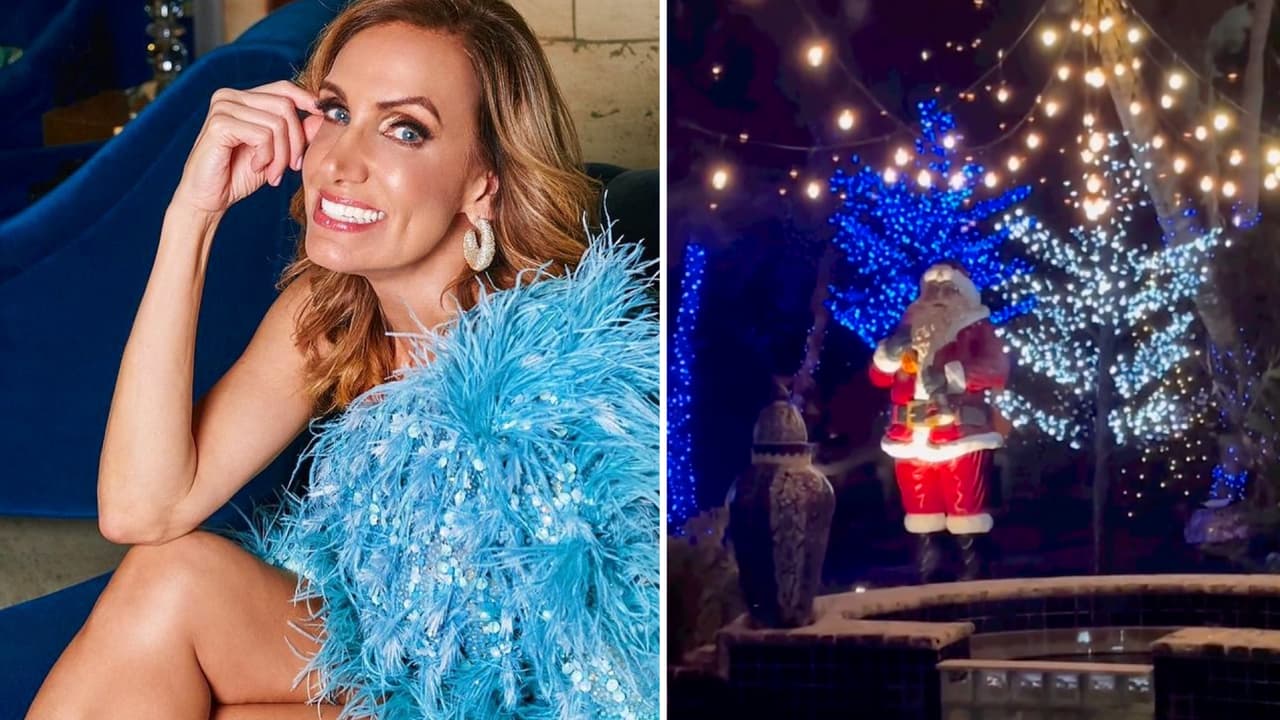 Lili Estefan sorprende con su decoración navideña: tiene dos Santa Claus de tamaño real
