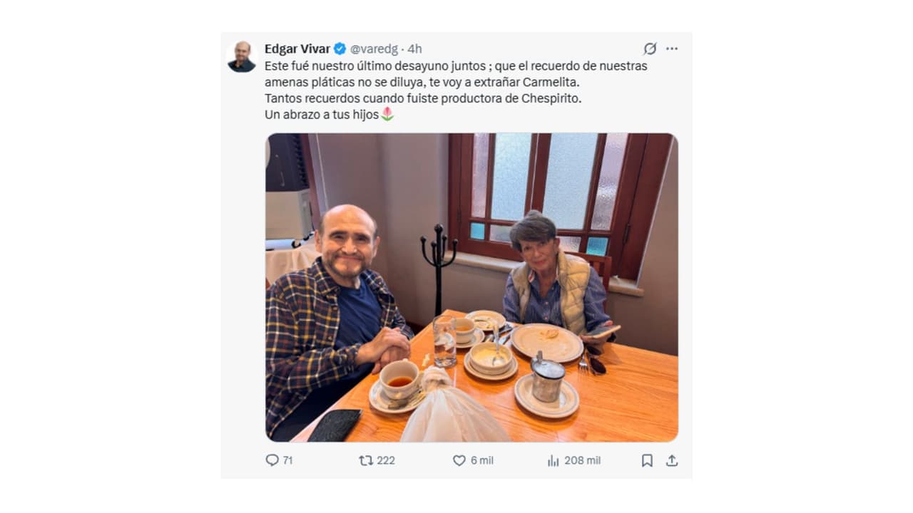 El mensaje de despedida de Édgar Vivar.