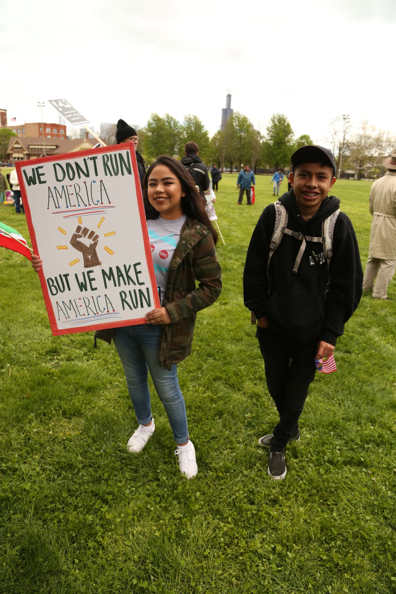 Que expresaban su sentir ante el clima político que ha reinado en el país desde que Donald Trump asumió la presidencia.