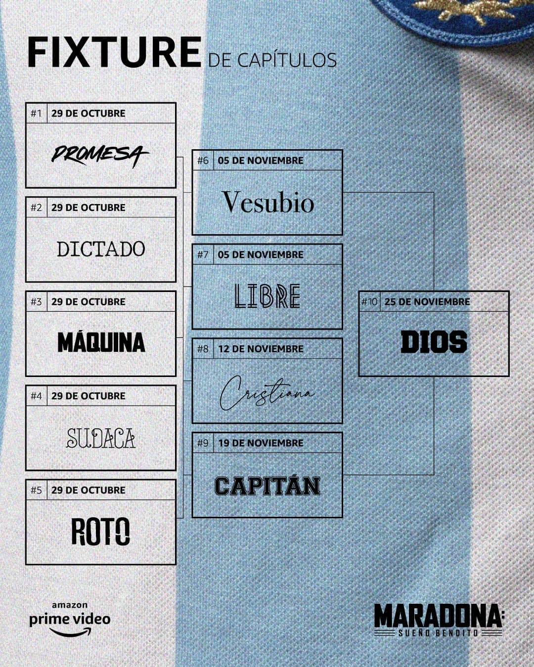 Esta serie está conformada por 10 episodios y que se estrenarán a partir del 29 de octubre.