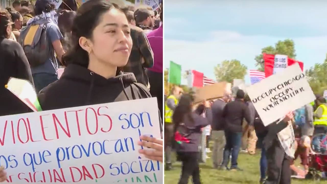 “Queremos ser esa voz para ellos”: protestan hijos de inmigrantes contra operativos en Chicago