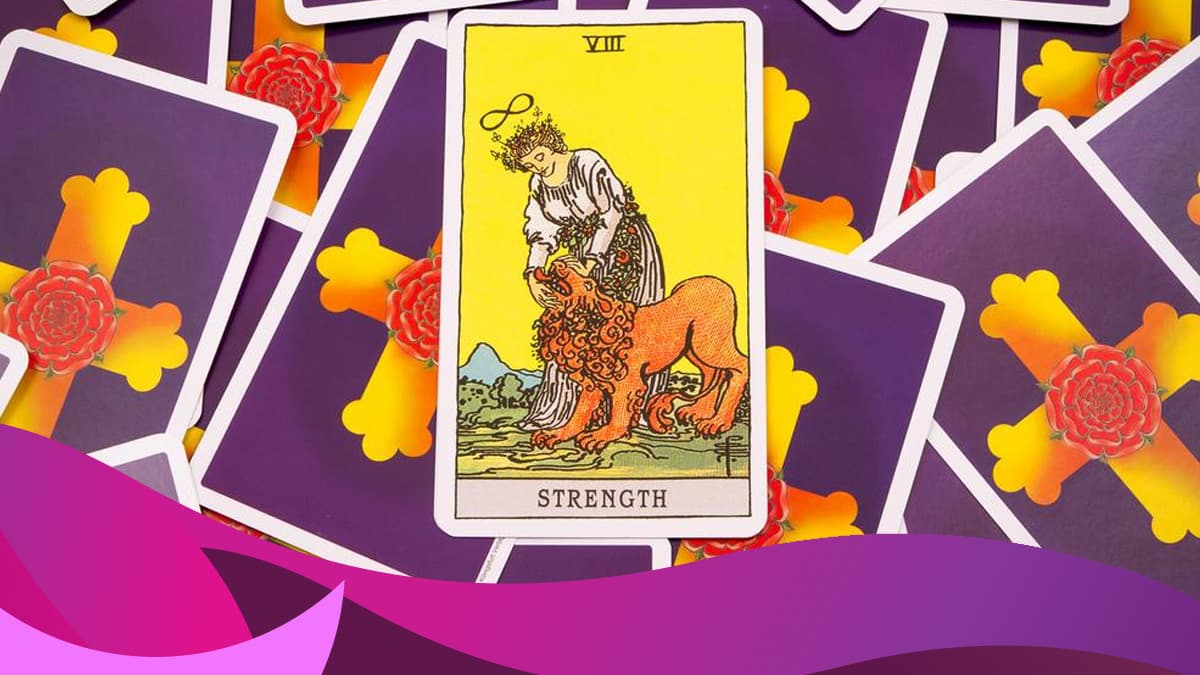 Ahora hablaremos de otra importante carta del tarot, que forma parte de los 22 Arcanos Mayores: la fuerza. Con el número 8 en la baraja, normalmente es representada con una mujer sometiendo a un león.