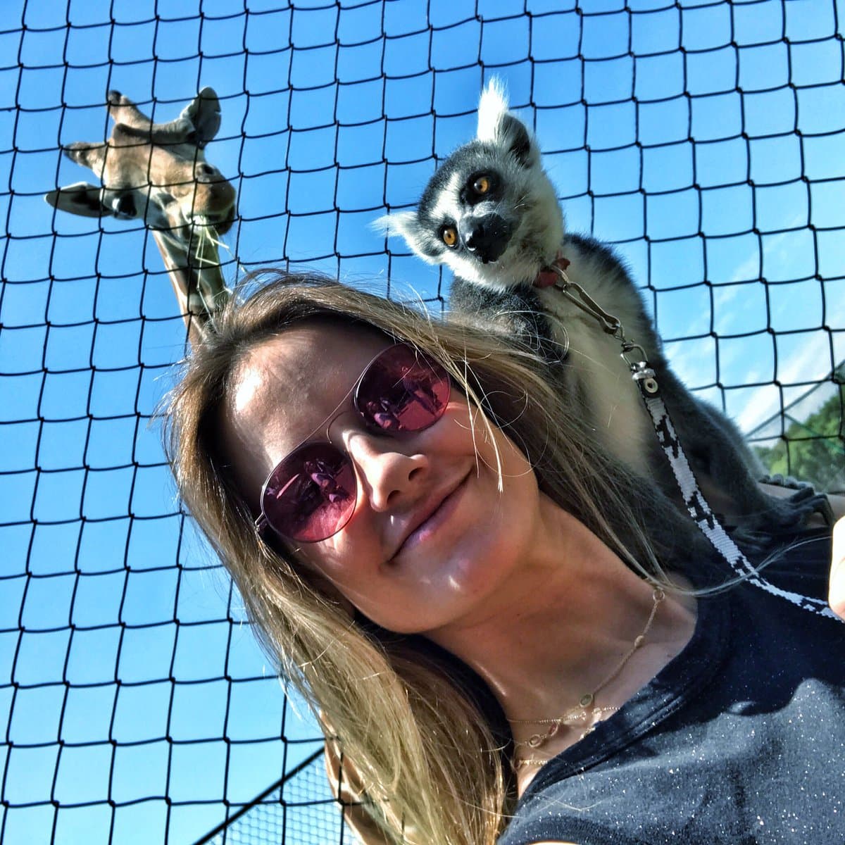 Este momento fue perfecto para una 'selfie', la sonrisa de 
<b><a href="http://www.univision.com/temas/altair-jarabo">Altair</a></b> lo dice todo, los animales son su pasión.