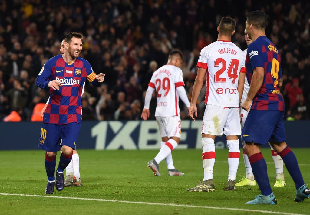 Con goles de Antoine Griezmann, luis Suárez y triplete de Lionel Messi, Barcelona golea 5-2 en casa al Mallorca.