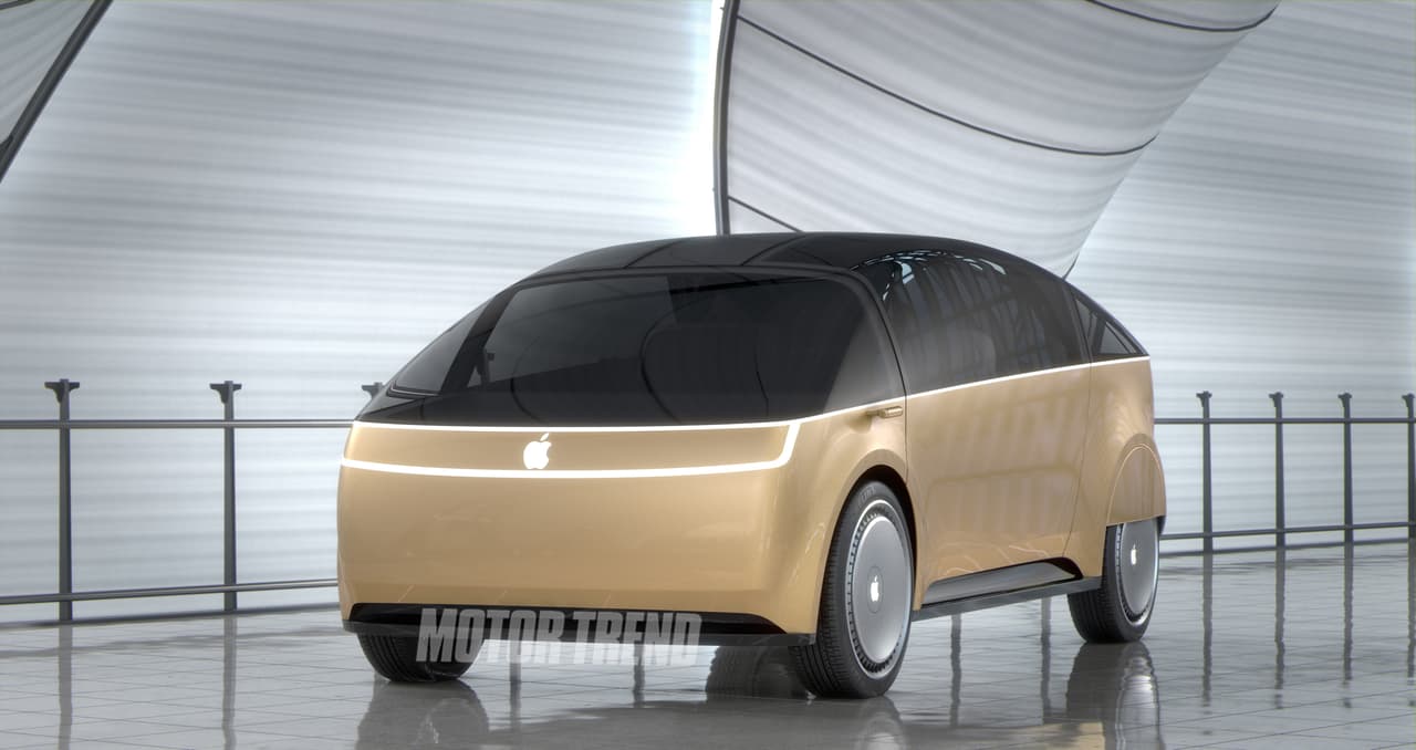 Irónicamente en los bocetos 3D de según Motor Trend, el Apple Car aparece con el color beige del que tanto denigró Steve Jobs.