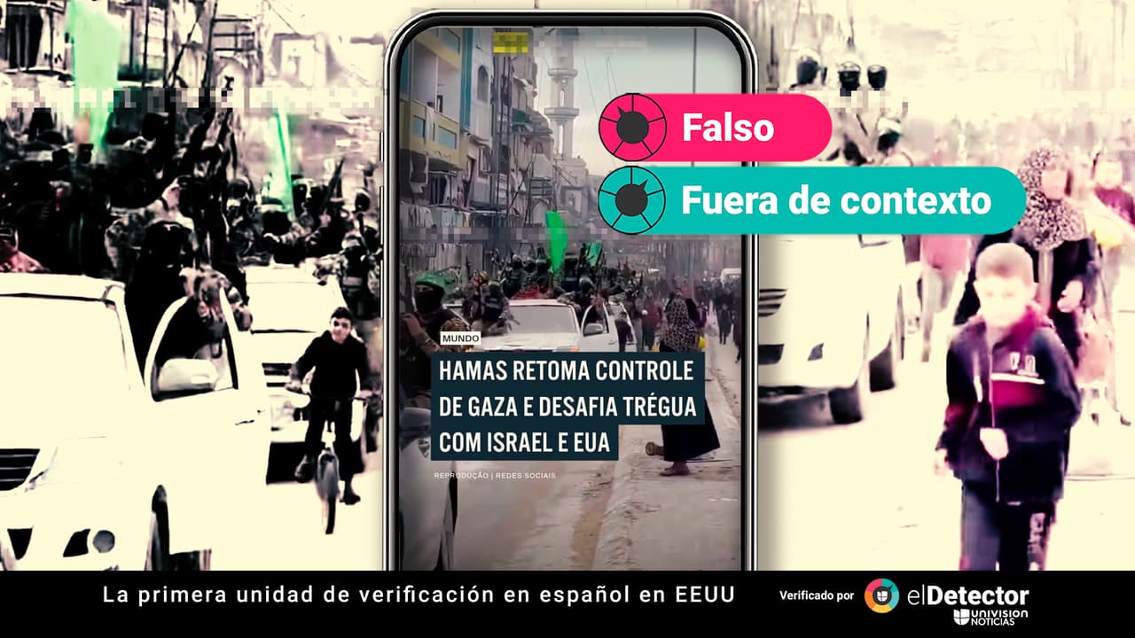 Ese video de hombres encapuchados vitoreando NO muestra a Hamas celebrando el alto al fuego en Gaza