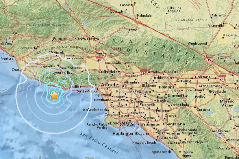 Dos temblores estremecen el estado de California