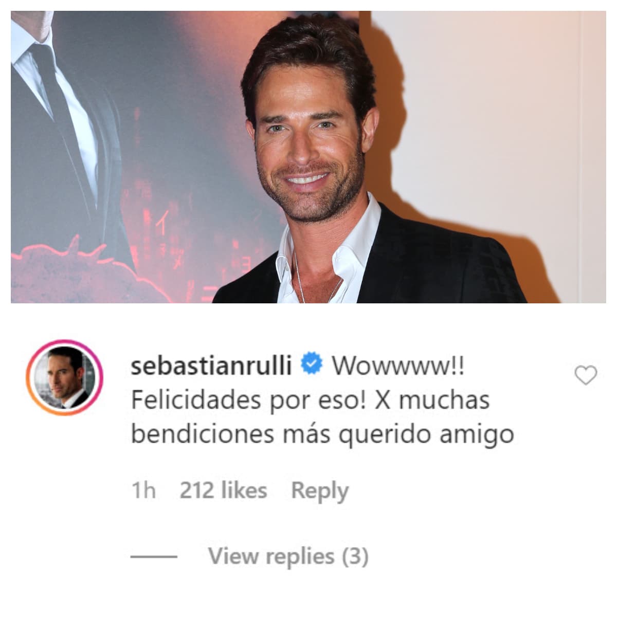 El actor
<b><a href="https://www.univision.com/famosos/sebastian-rulli-arrasa-con-su-version-de-anuel-y-ahora-le-pide-un-duo-a-jesse-y-joy-video" target="_blank">Sebastián Rulli</a></b> también se unió a la celebración virtual.
<br>