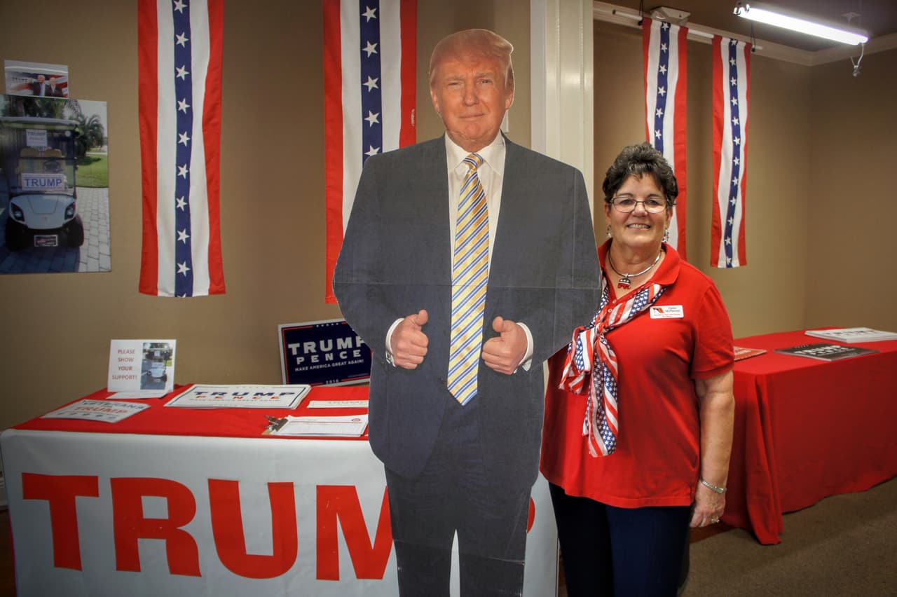 Elaine McPherson, a volunteer at the Republican headquarters in The Villages.