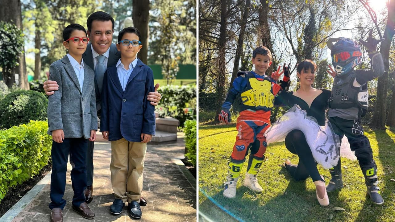 Manuel y Daniel, hijos de Biby Gaytán y Eduardo Capetillo.