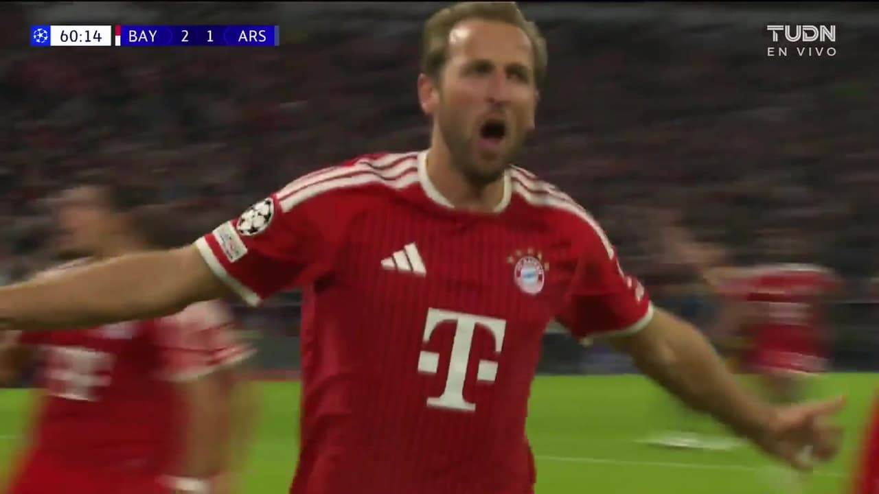 ¡Gol del Bayern! Harry Kane desde los 11 pasos pone el 2-1 en el marcador