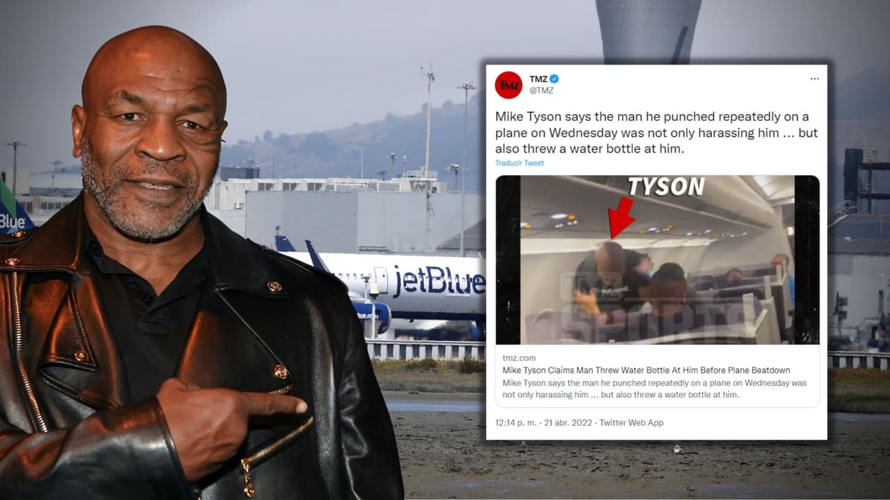 En video captan a Mike Tyson golpeando a un hombre a bordo de un avión en el aeropuerto de San Francisco