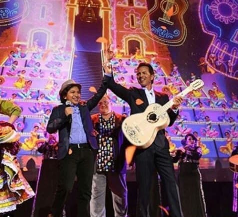 Anthony tuvo una destacada participación durante la premier de 'Coco' en EEUU, realizada en noviembre de 2017 en el Capitan Theatre de Hollywood, donde se vivió una auténtica fiesta mexicana.