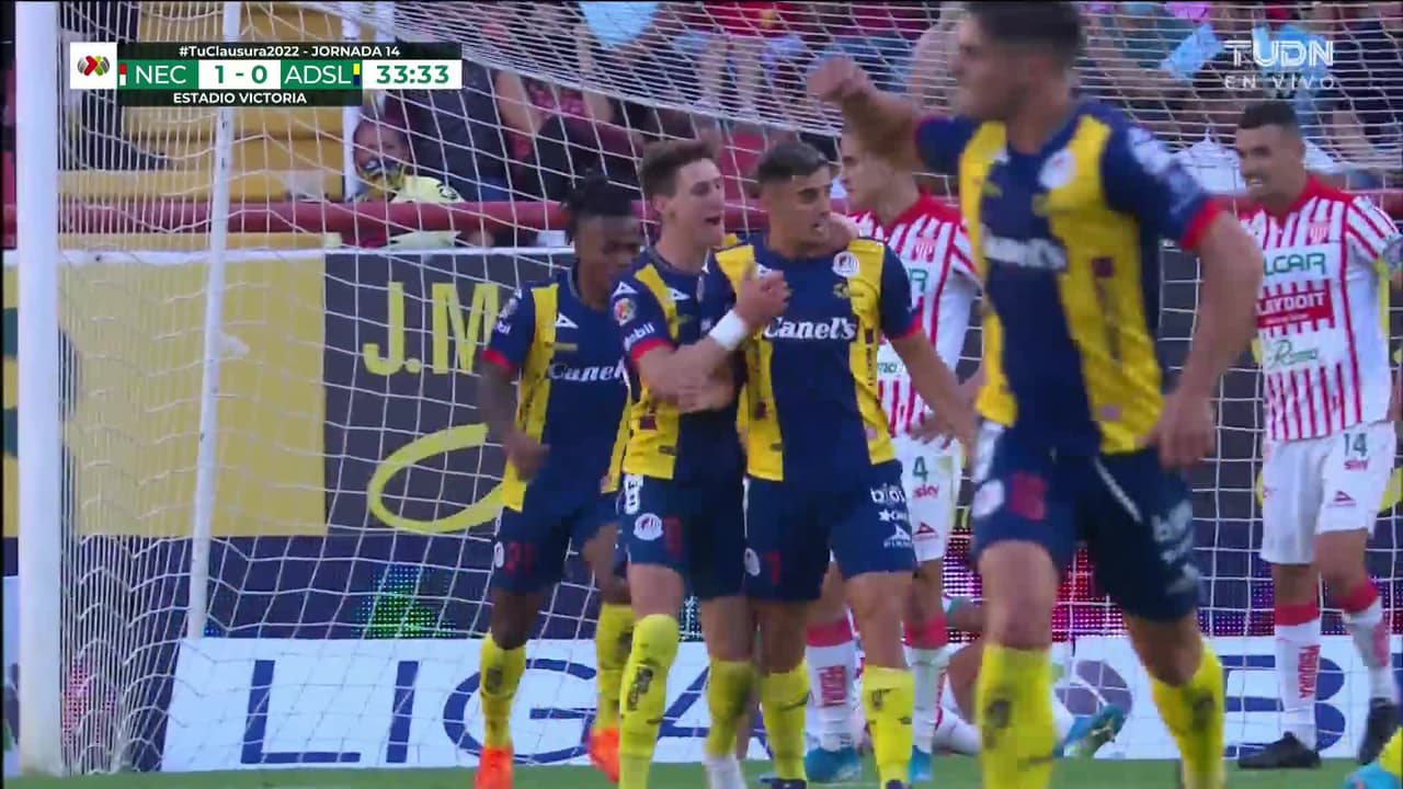¡GOOOL! Germán Berterame anota para Atlético San Luis.