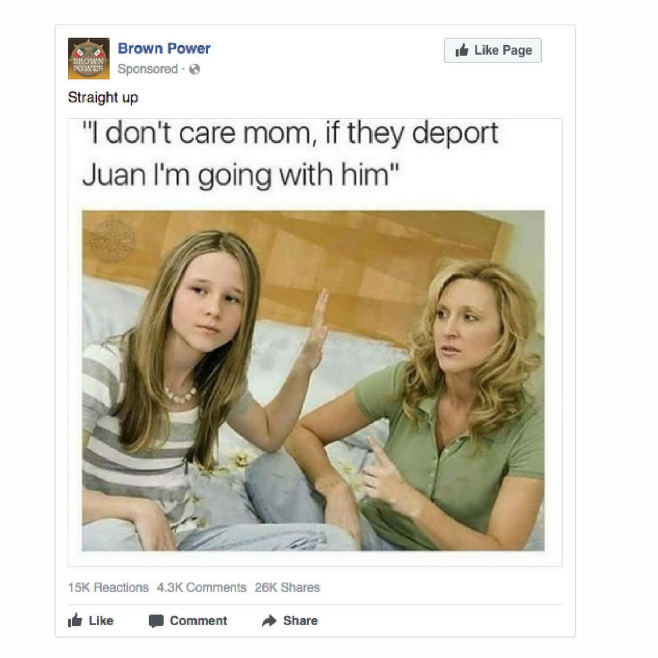 <b>Anuncio 2716.</b> “Directo”. “No me importa mamá, si deportan a Juan me voy con él”.
<br>
<b>Costo:</b> 800.00 rublos (12.82 dólares).