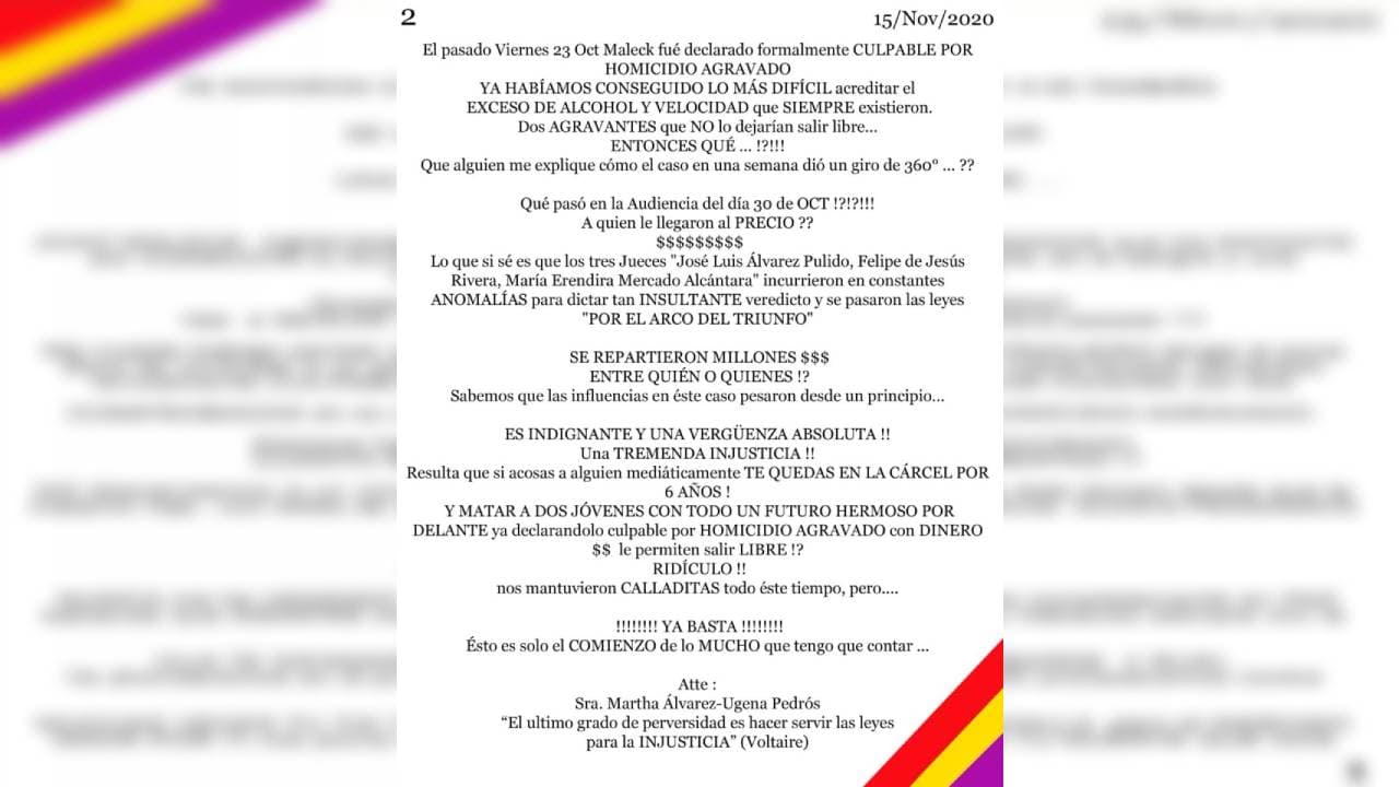 Comunicado sobre fallo a favor de Joao Maleck