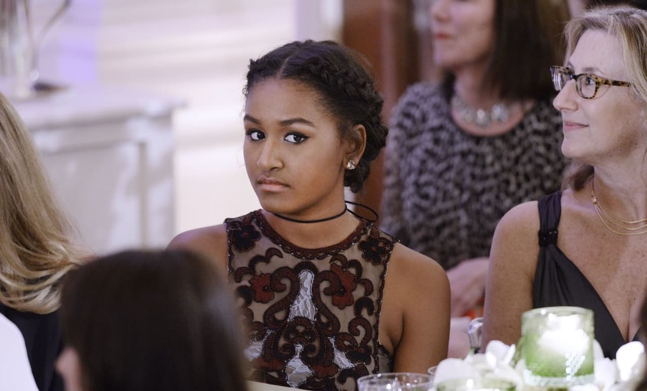 Sasha Obama en un vestido de 20 mil dólares en la Cena de Estado del pasado 10 de marzo