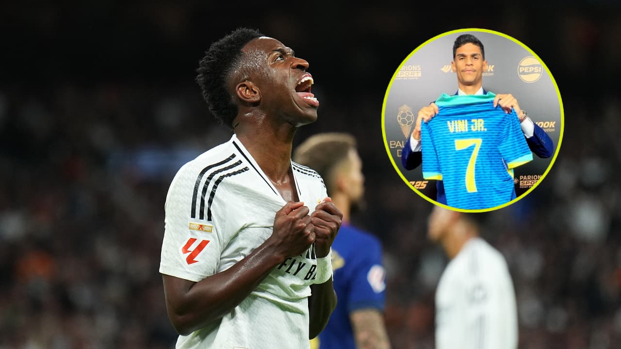 Playera de Vinícius aparece en la alfombra roja del Balón de Oro 2024