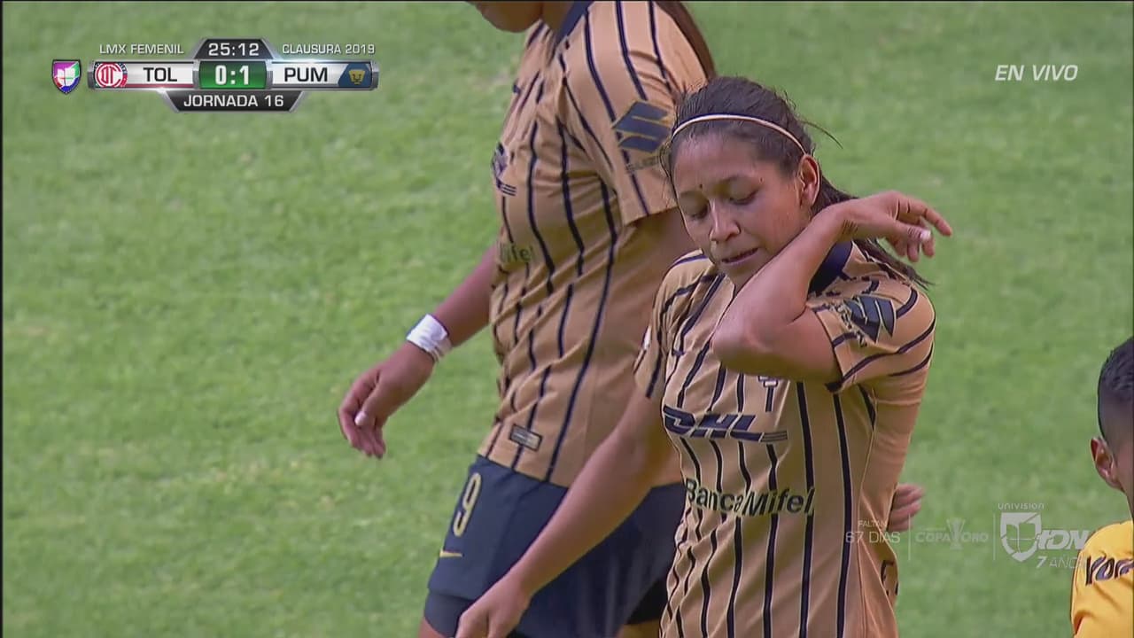¡Goool de Pumas Femenil! Estefany Hernández abre el marcador ante Toluca