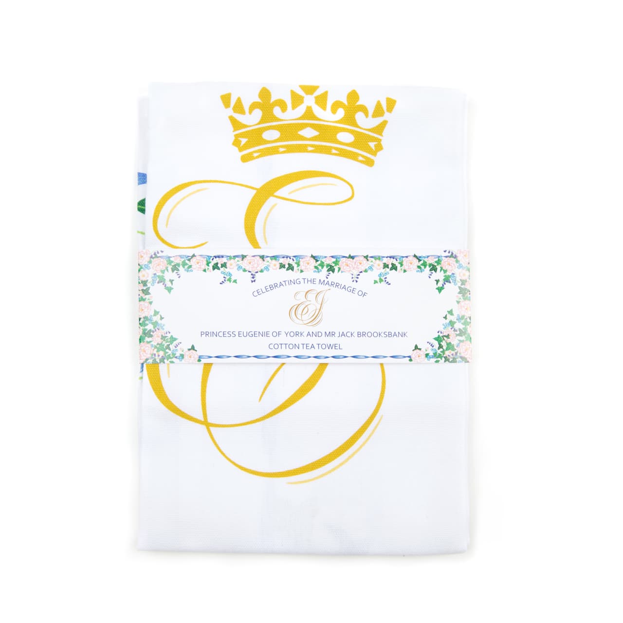 La 'E' de Eugenie impera además en estas conmemorativas
<b> toallas de algodón</b>.