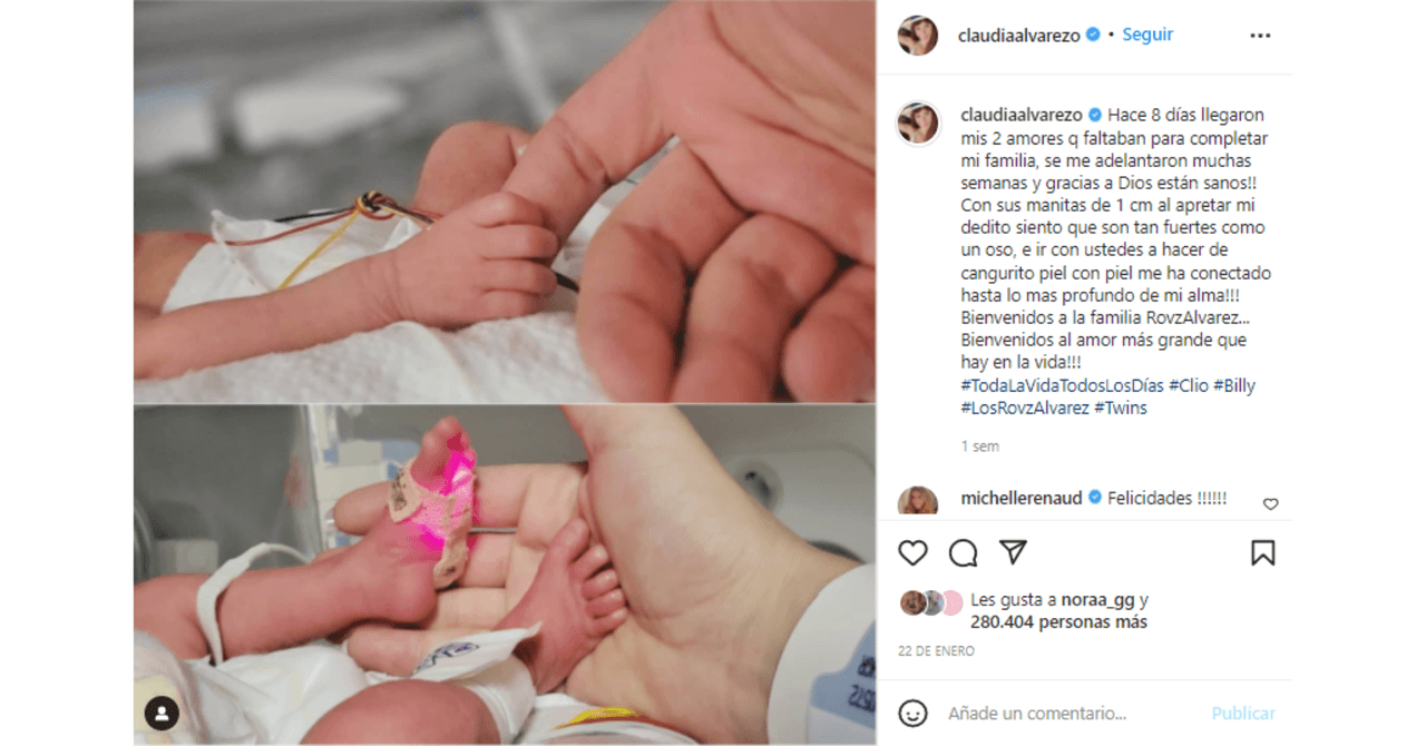 Mellizos de Claudia Álvarez