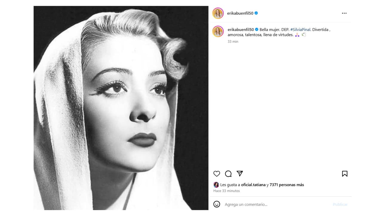 Erika Buenfil lamentó la partida.