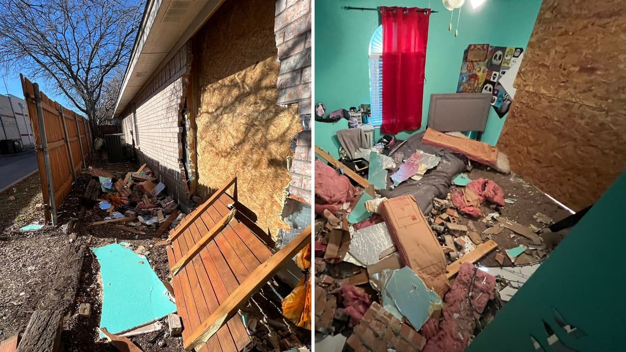 Una familia hispana perdió parte de su casa, luego de que un conductor ebrio chocó y se metió a una de las habitaciones en Fort Worth