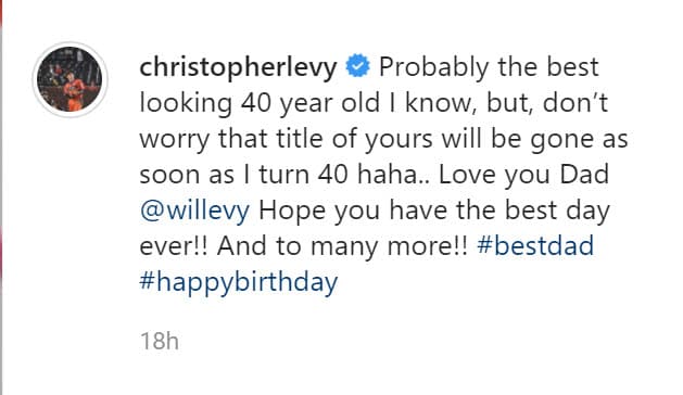 Tras la broma, remató: "¡Te amo papá ¡Espero que tengas el mejor día de tu vida! ¡Y muchos más!".
<br>