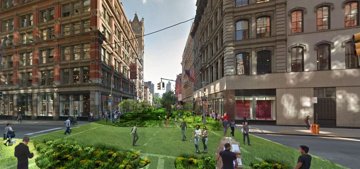 Propuesta convertiría Broadway en parque gigante