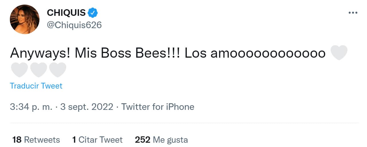 Al final, Chiquis dejó un mensaje a sus fans más leales.